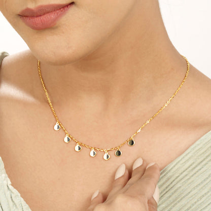 Moon Drops Gold Modern Necklace for Women
