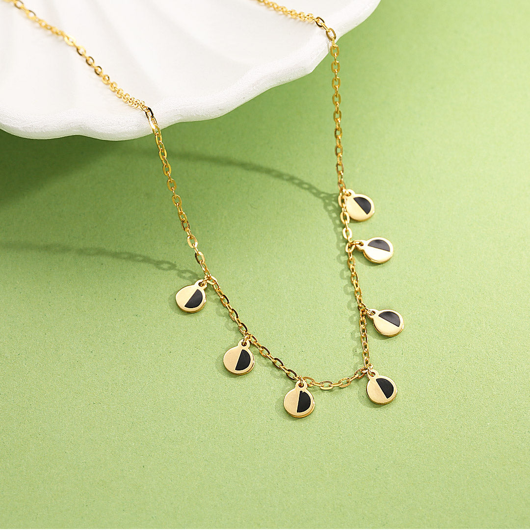 Moon Drops Gold Modern Necklace for Women