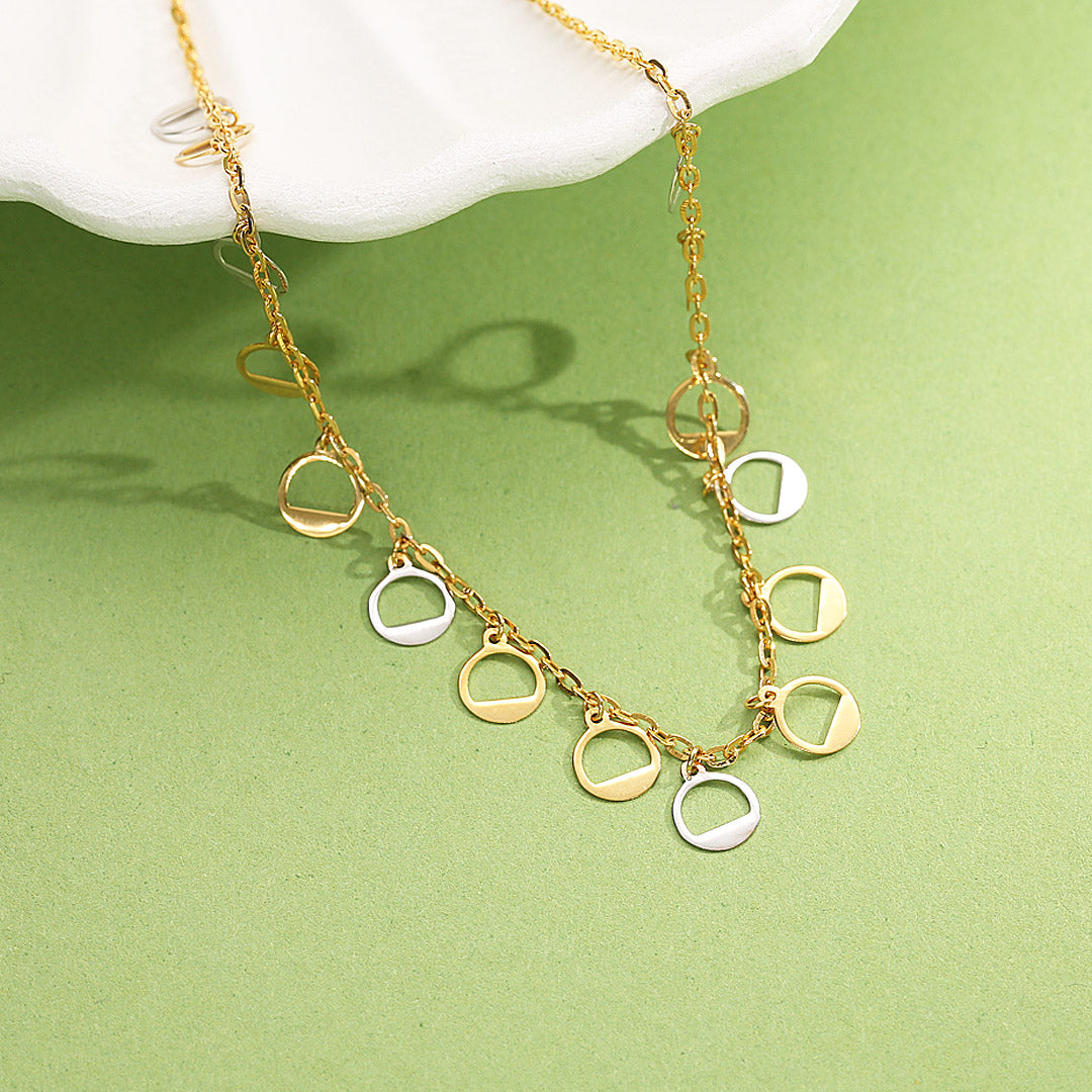 Eclipse Halo Gold Modern Necklace for Women
