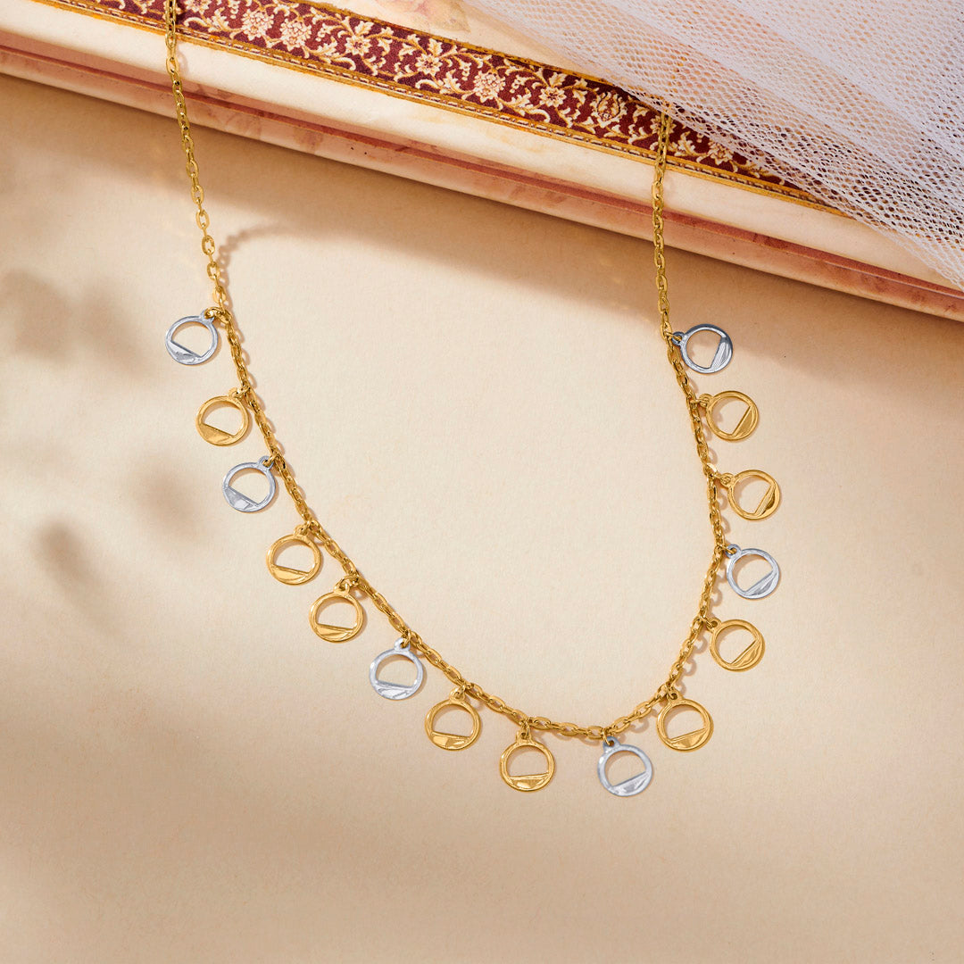 Eclipse Halo Gold Modern Necklace for Women