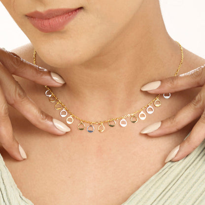 Eclipse Halo Gold Modern Necklace for Women