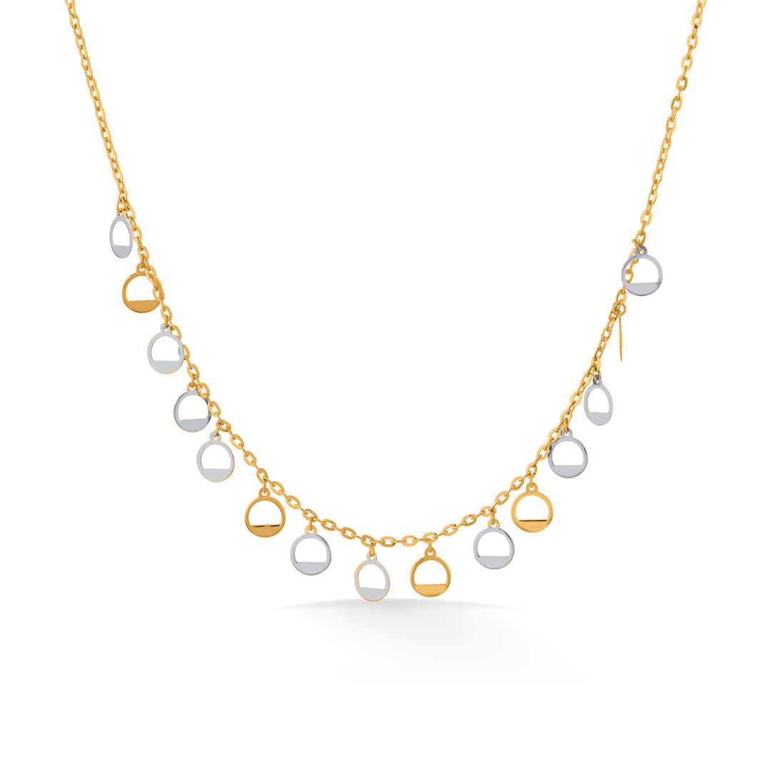 Eclipse Halo Gold Modern Necklace for Women