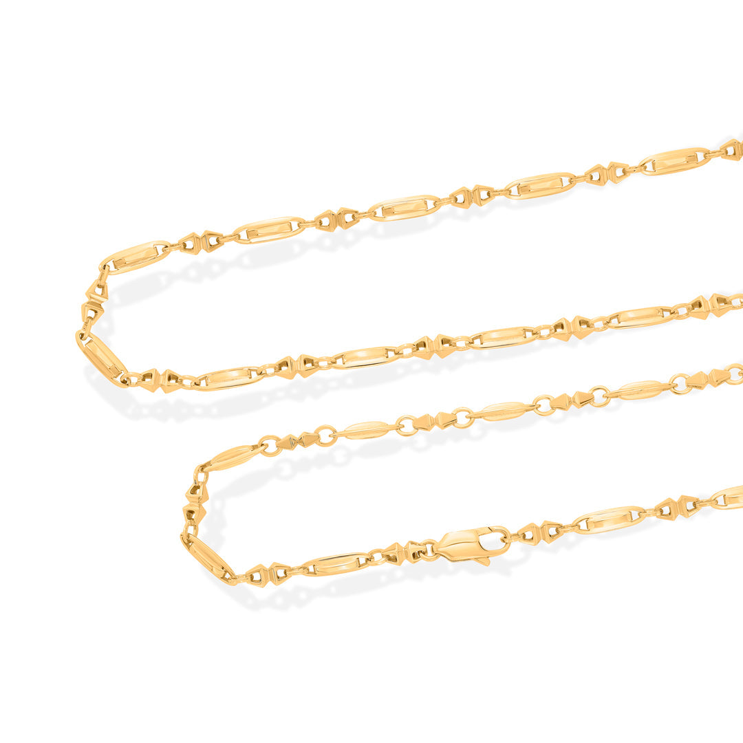 Solar Link Gold Fancy Chain for Men