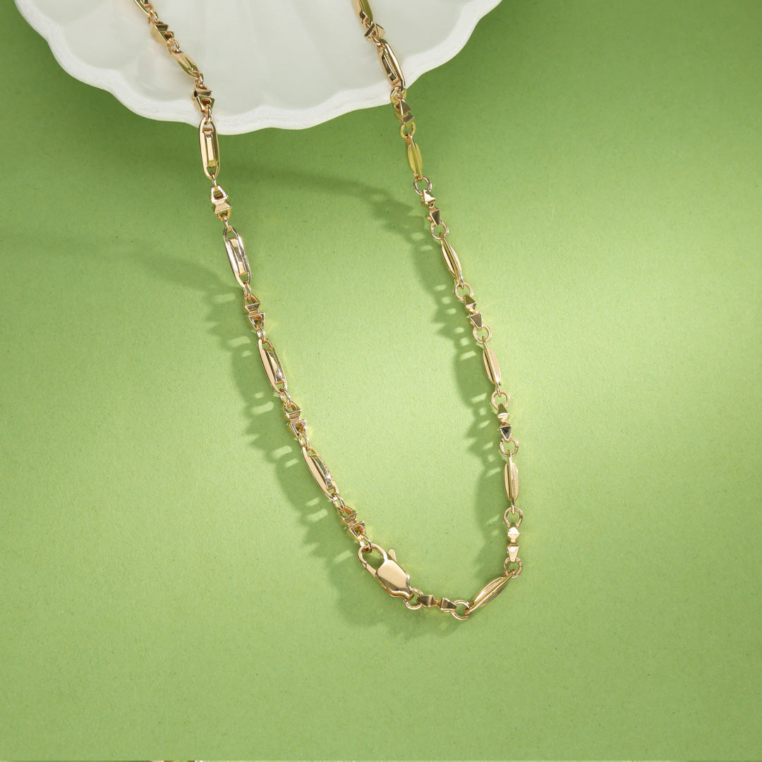 Solar Link Gold Fancy Chain for Men