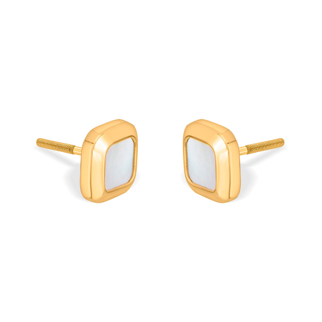 Soft Square Gold Necklace Set for Women