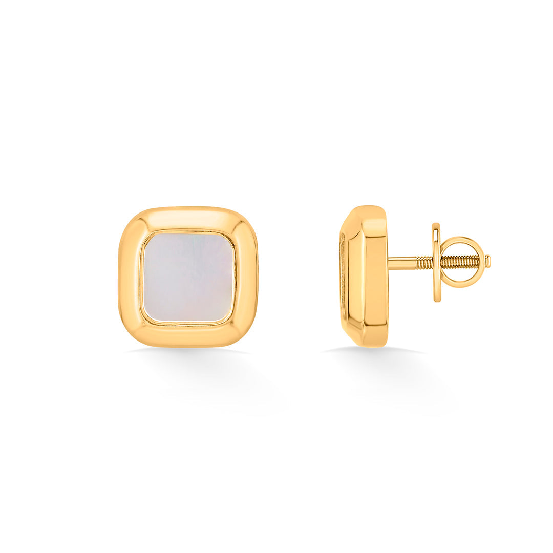 Soft Square Gold Necklace Set for Women