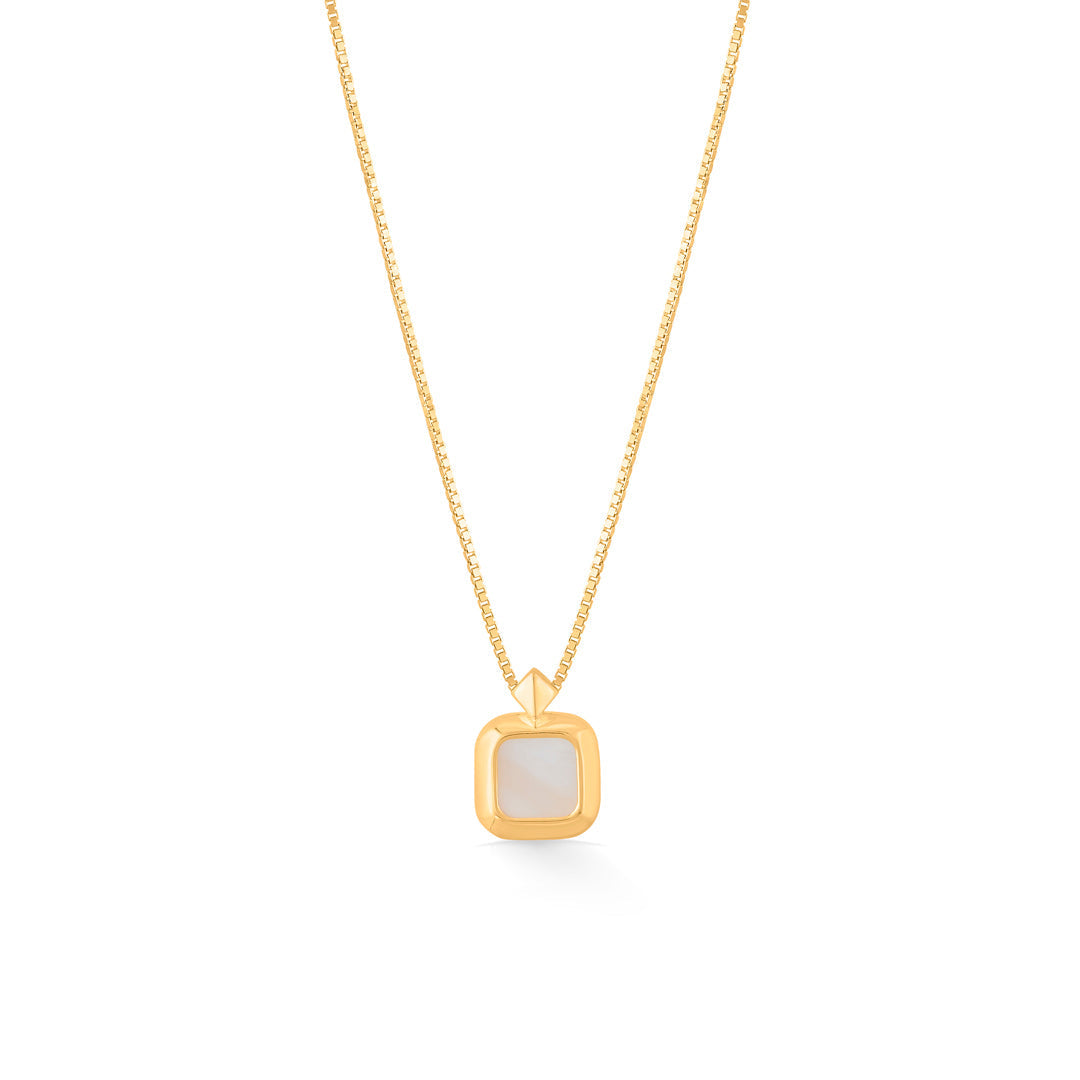 Soft Square Gold Necklace Set for Women
