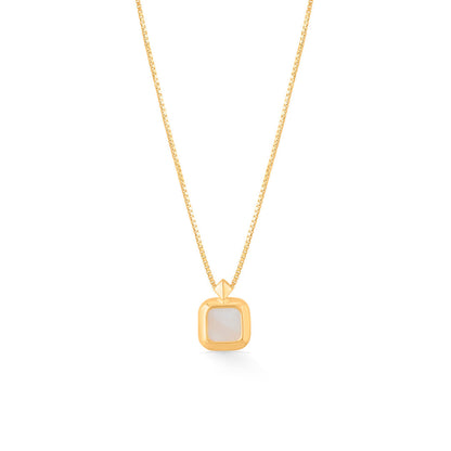 Soft Square Gold Necklace Set for Women