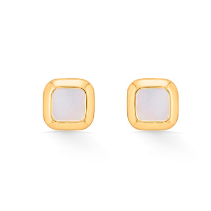 Soft Square Gold Necklace Set for Women