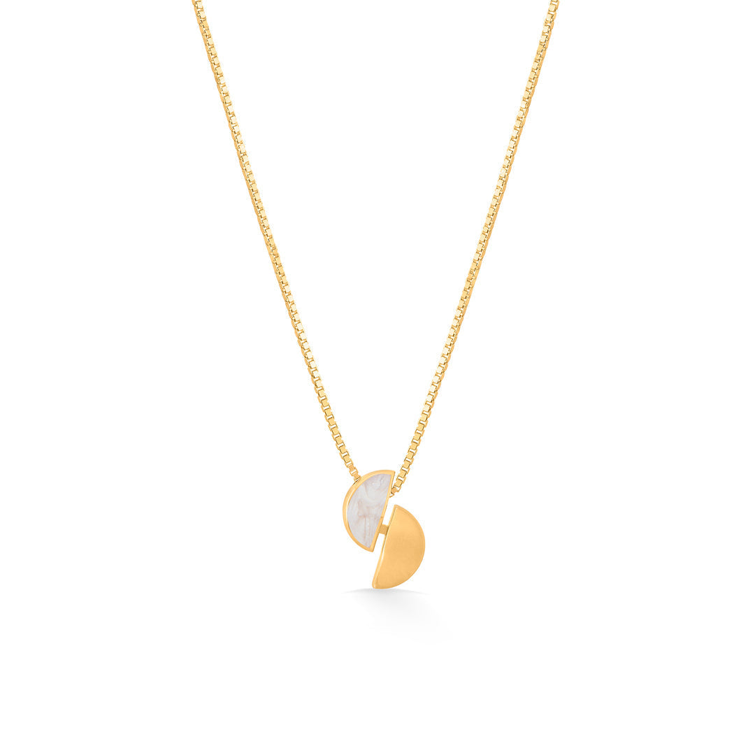 Open Halo Gold Necklace Set for Women