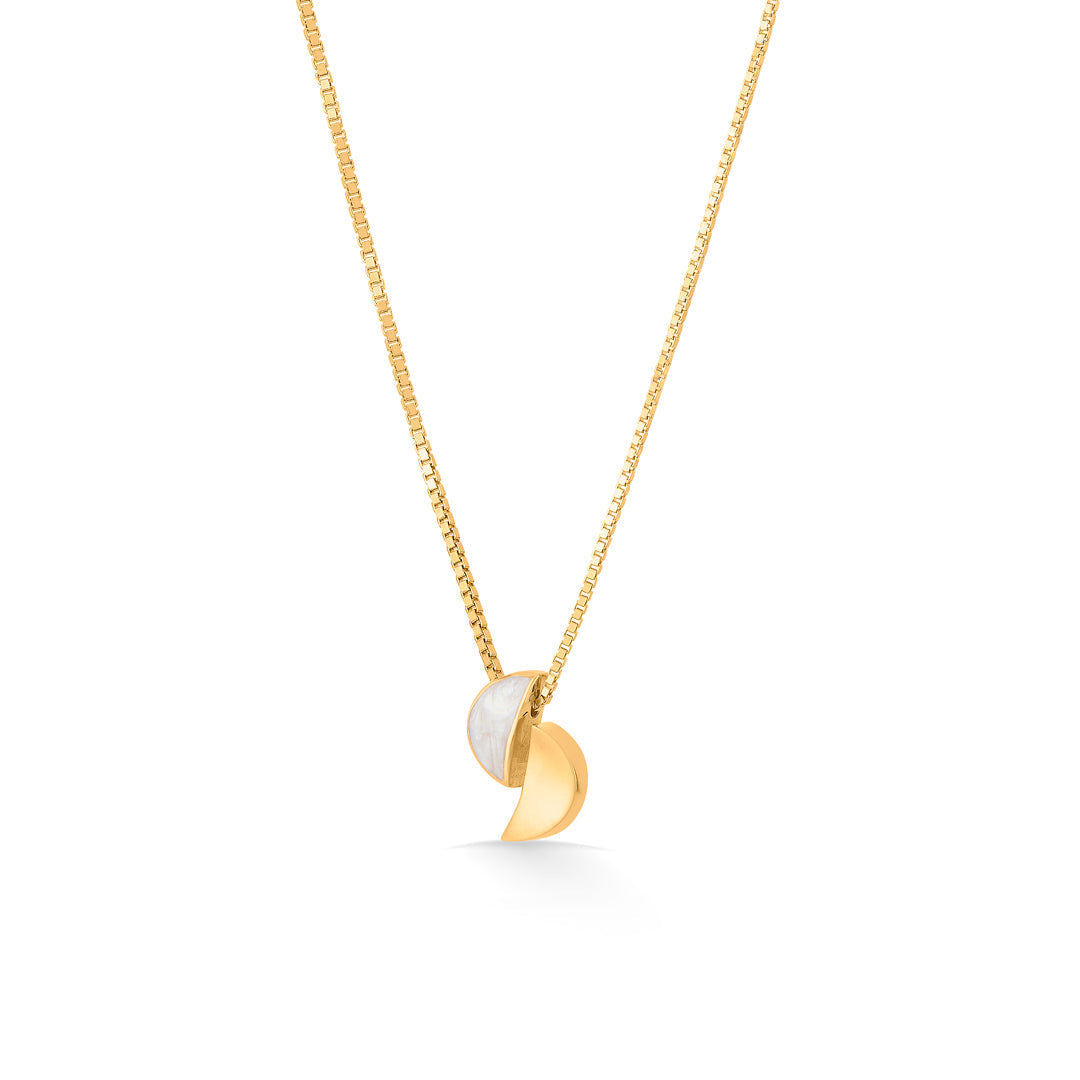 Open Halo Gold Necklace Set for Women