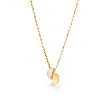 Open Halo Gold Necklace Set for Women