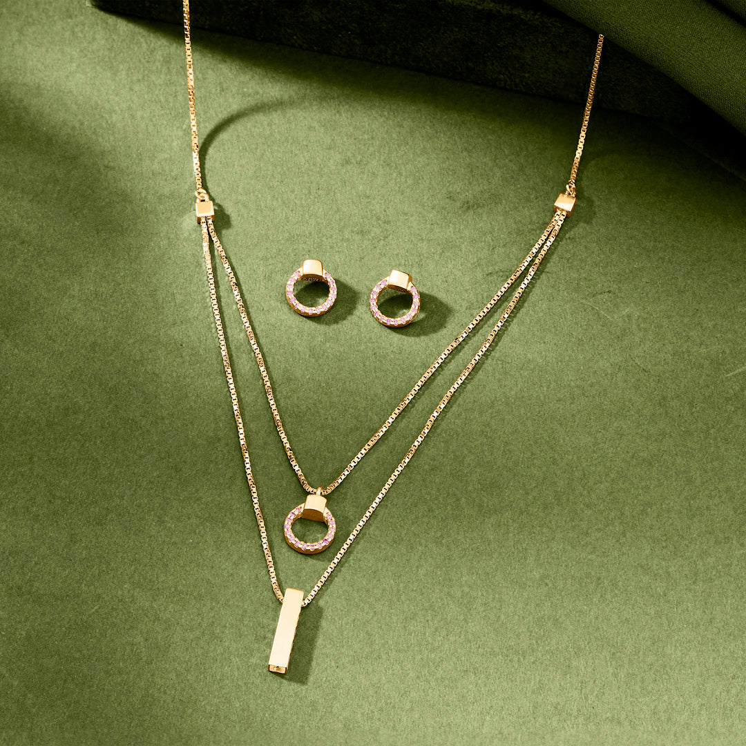 Delicate Luxe Gold Necklace Set for Women