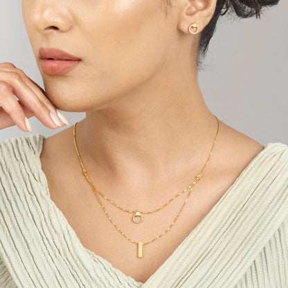 Delicate Luxe Gold Necklace Set for Women