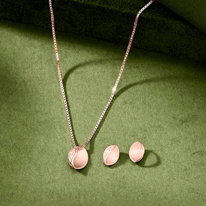 Rosé Opal Gold Necklace Set for Women