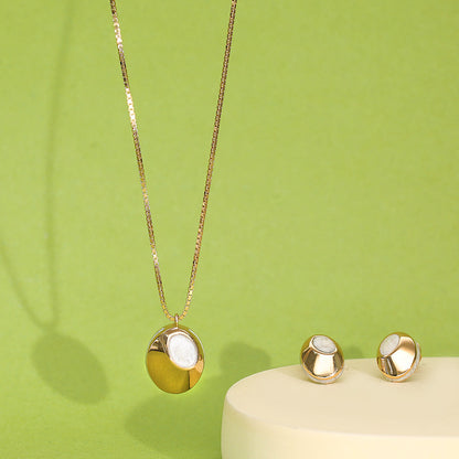 Eclipse Glow Gold Necklace Set for Women