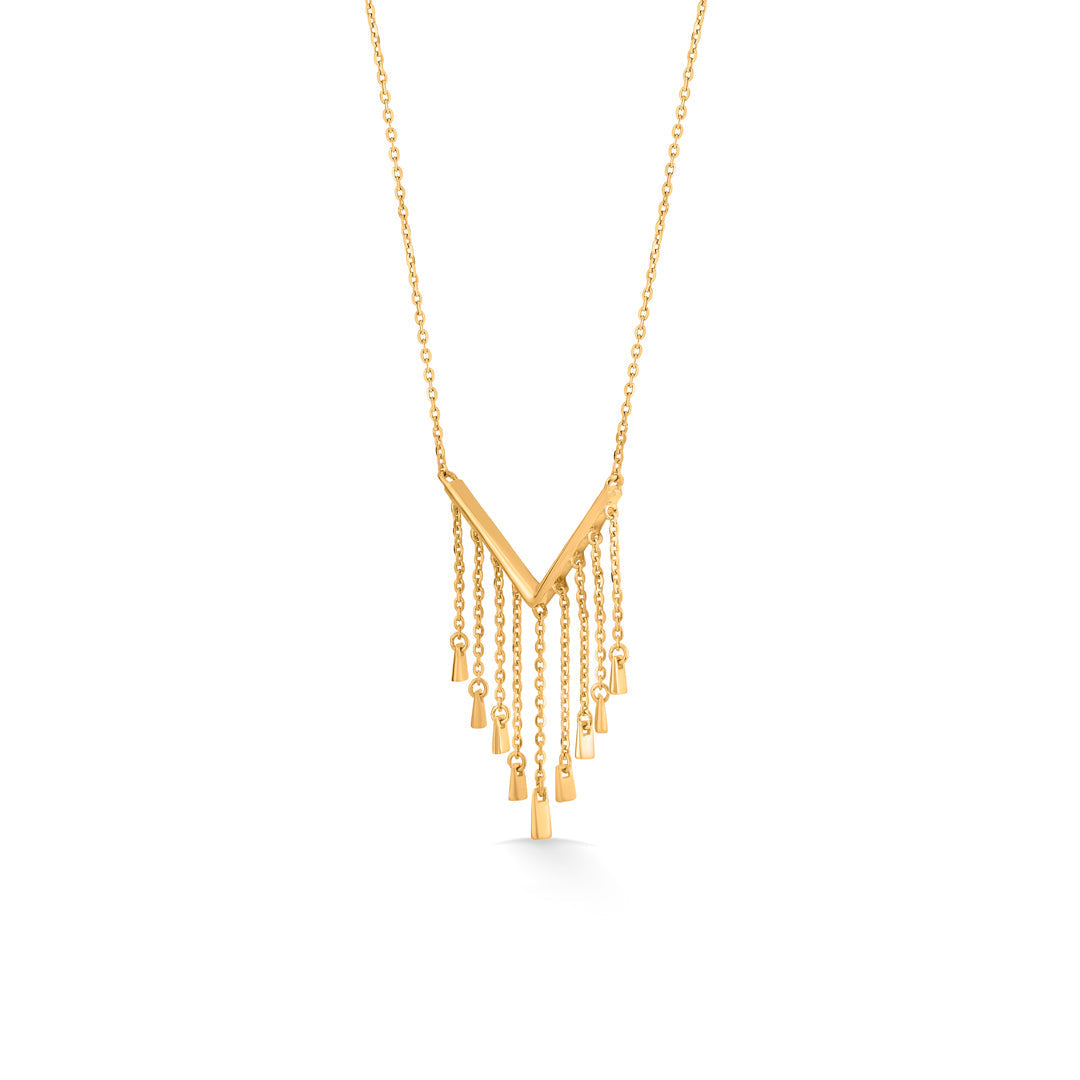 Sunbeam Drop Gold Modern Necklace for Women