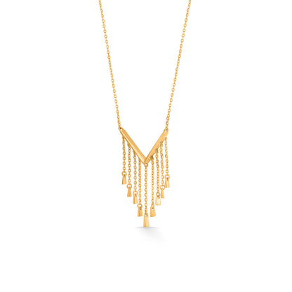 Sunbeam Drop Gold Modern Necklace for Women
