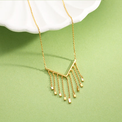 Sunbeam Drop Gold Modern Necklace for Women