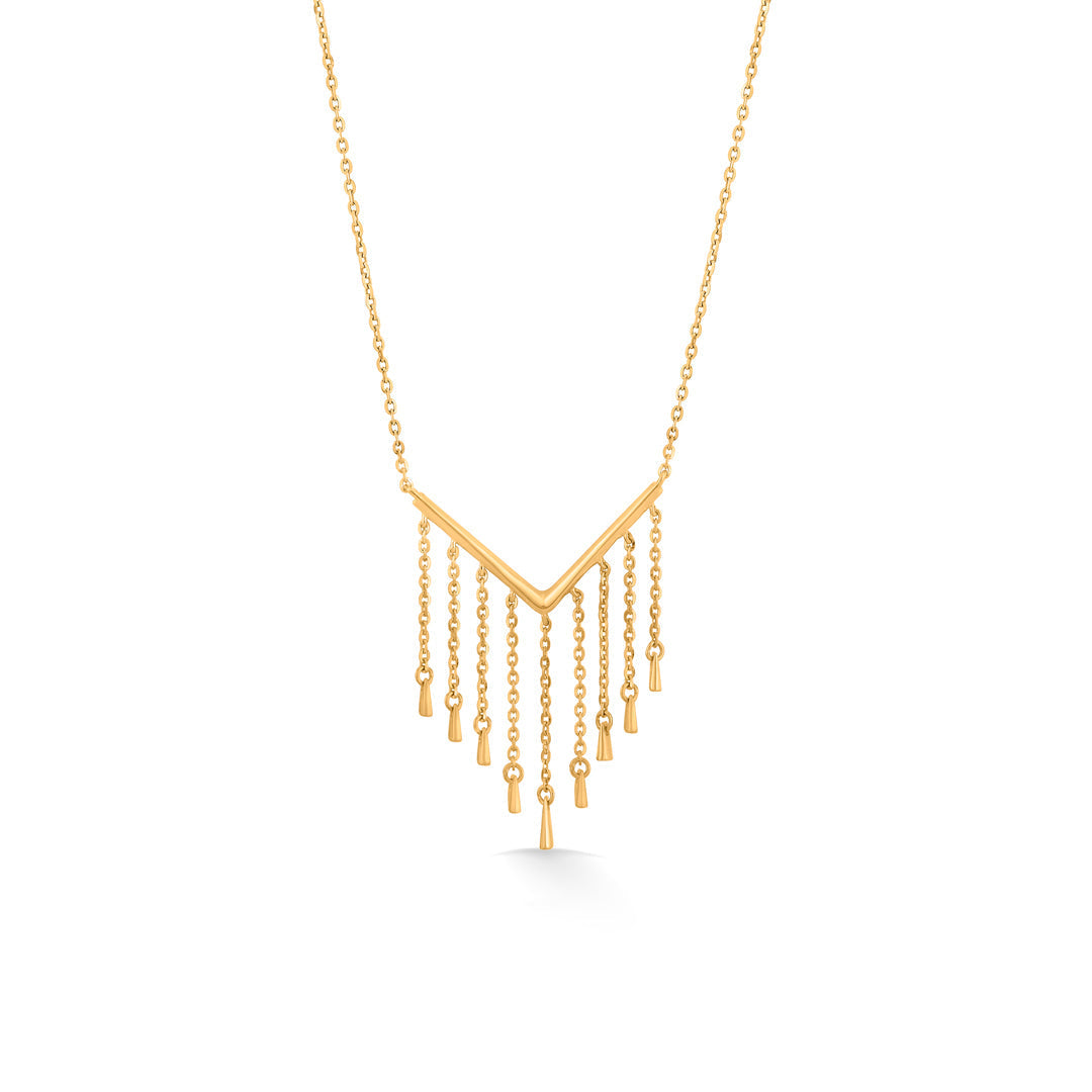 Sunbeam Drop Gold Modern Necklace for Women