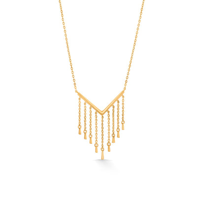 Sunbeam Drop Gold Modern Necklace for Women