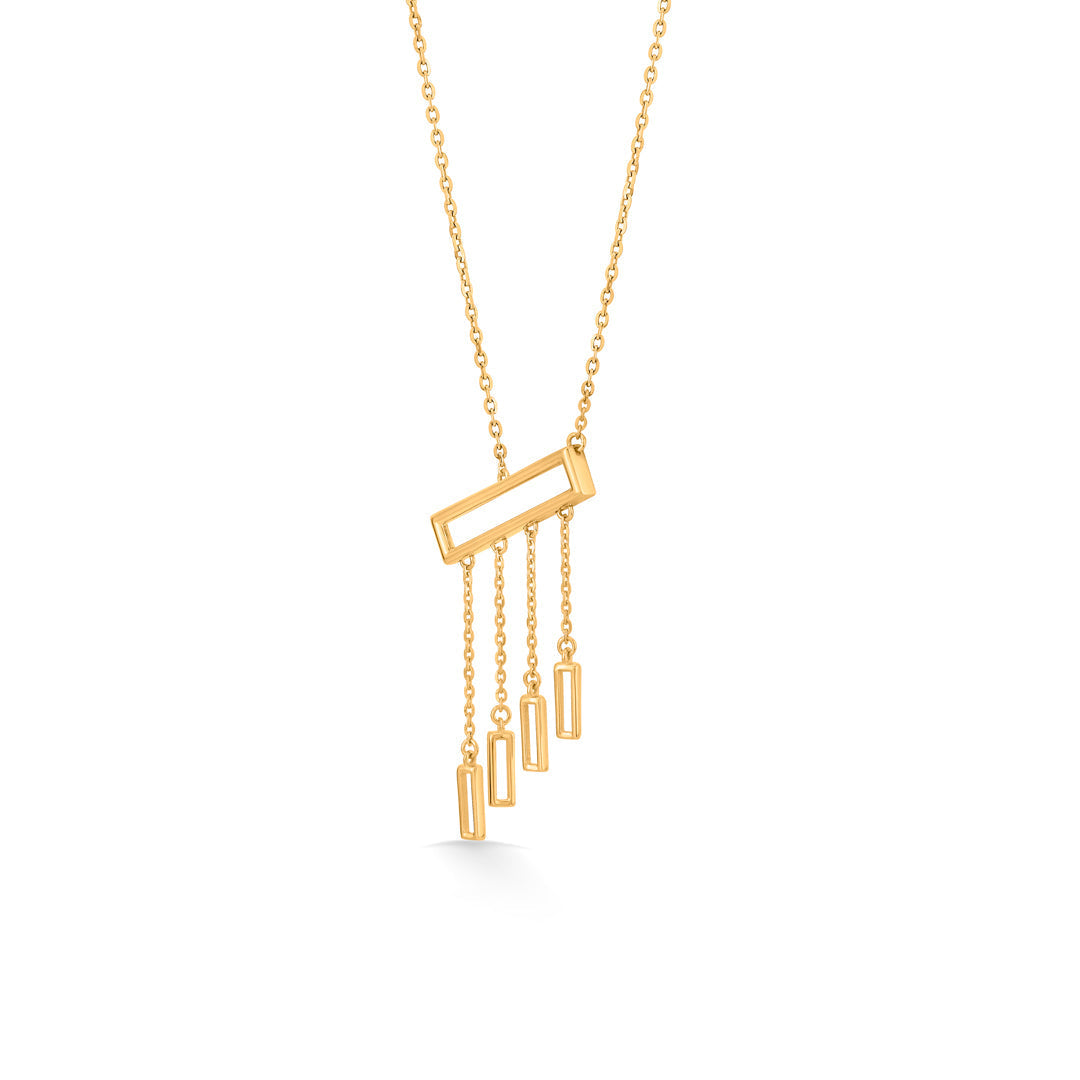 Bar Flow Gold Modern Necklace for Women