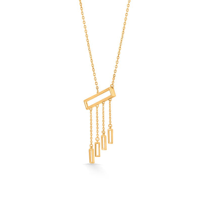 Bar Flow Gold Modern Necklace for Women