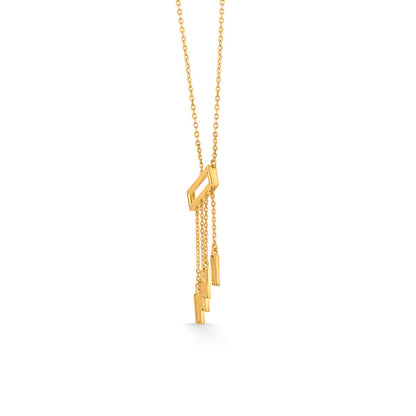 Bar Flow Gold Modern Necklace for Women