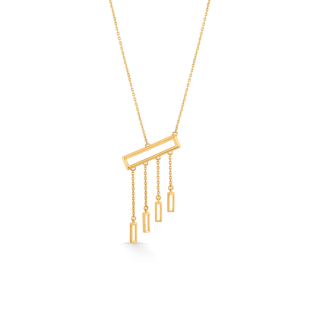 Bar Flow Gold Modern Necklace for Women