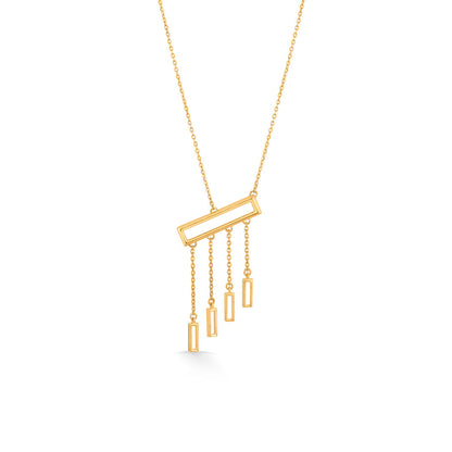 Bar Flow Gold Modern Necklace for Women