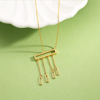 Bar Flow Gold Modern Necklace for Women