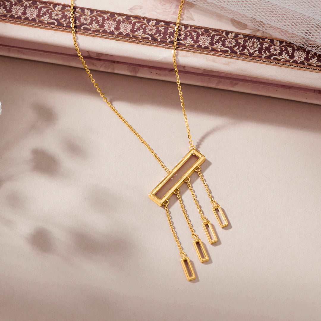 Bar Flow Gold Modern Necklace for Women