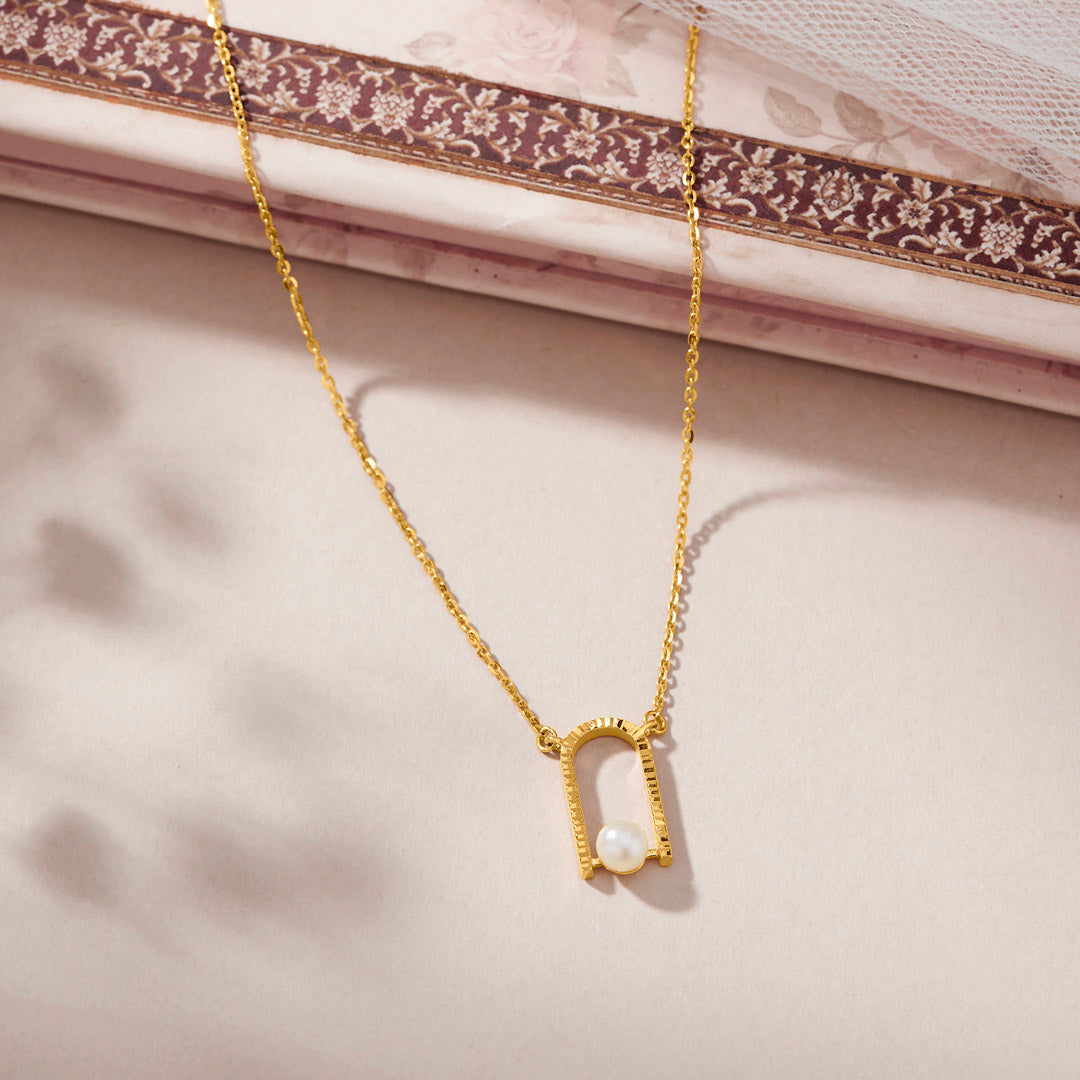 Pearl Edit Gold Modern Necklace for Women