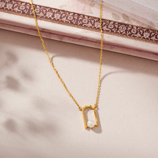 Pearl Edit Gold Modern Necklace for Women