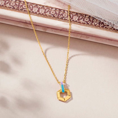 Metro Hive Gold Modern Necklace for Women