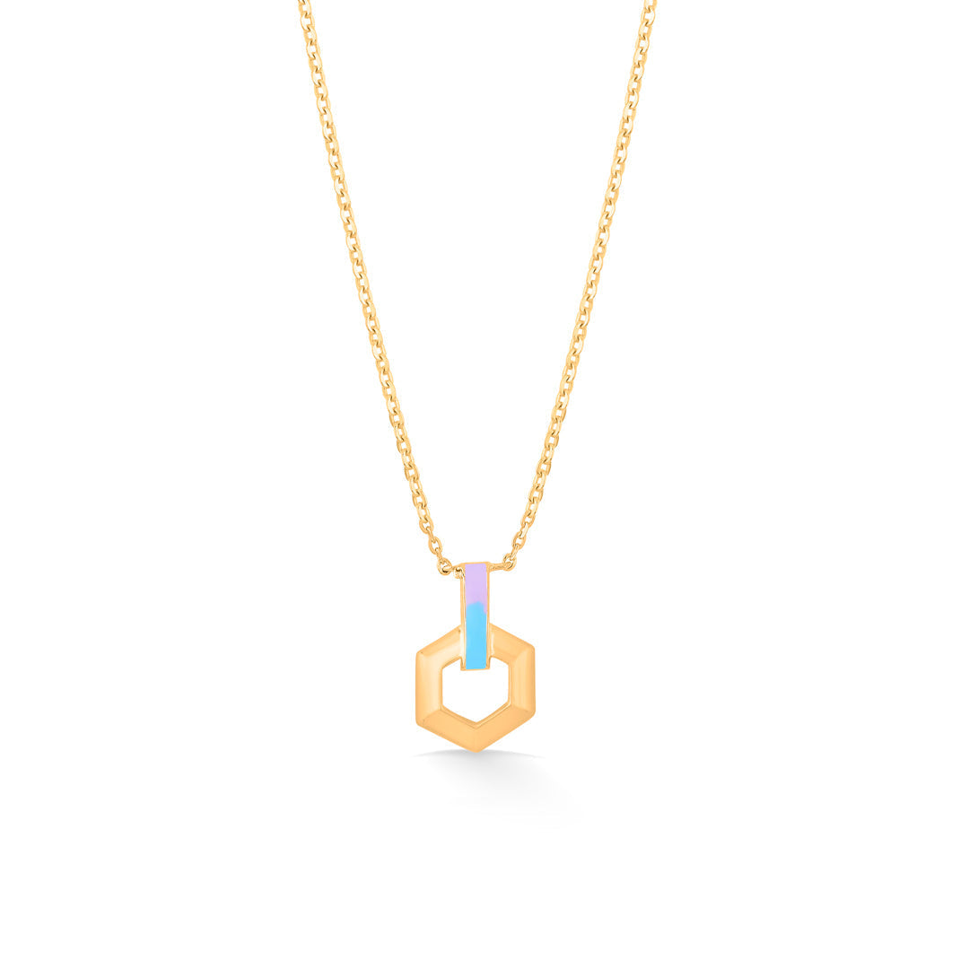 Metro Hive Gold Modern Necklace for Women