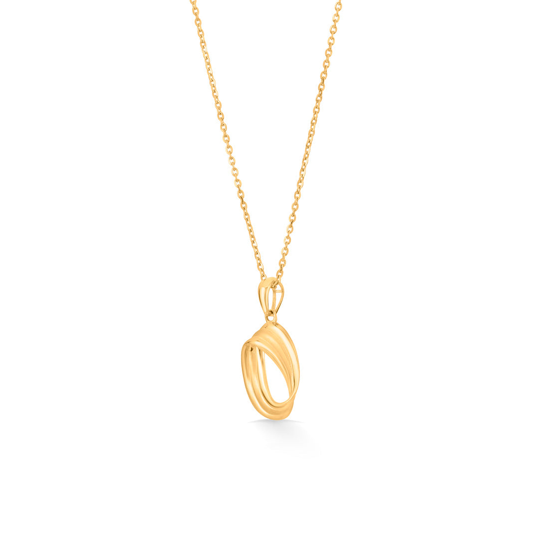 Spiral Orbit Gold Modern Necklace for Women