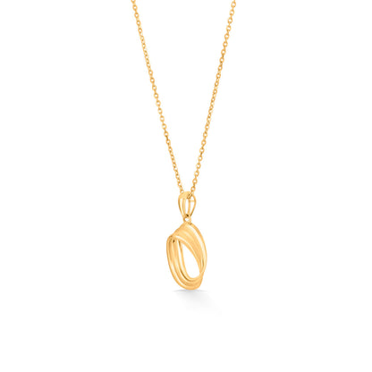 Spiral Orbit Gold Modern Necklace for Women