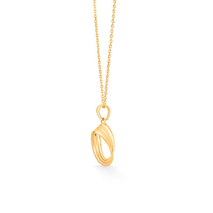 Spiral Orbit Gold Modern Necklace for Women