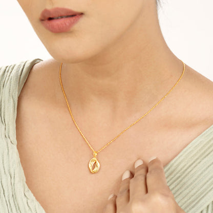 Spiral Orbit Gold Modern Necklace for Women