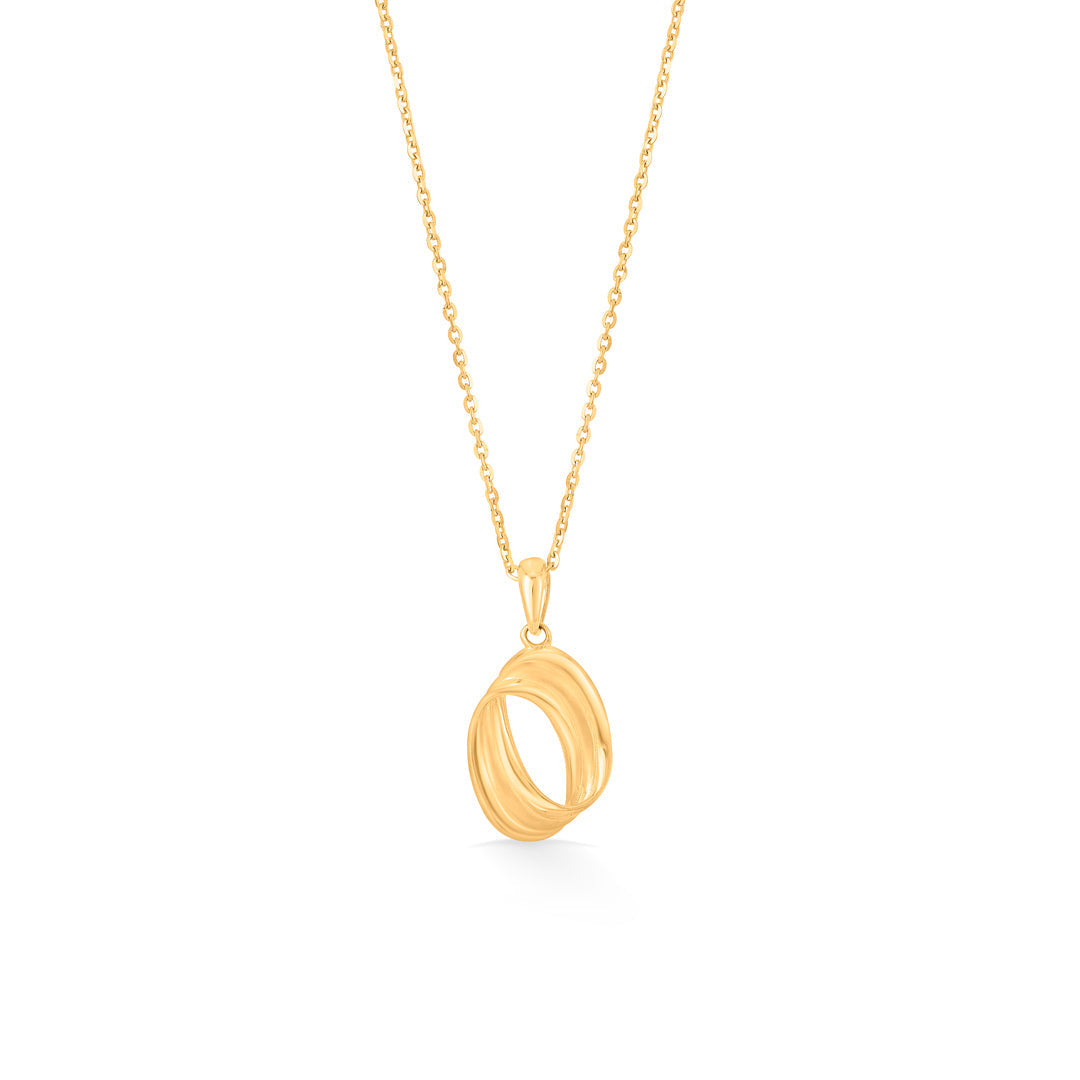 Spiral Orbit Gold Modern Necklace for Women