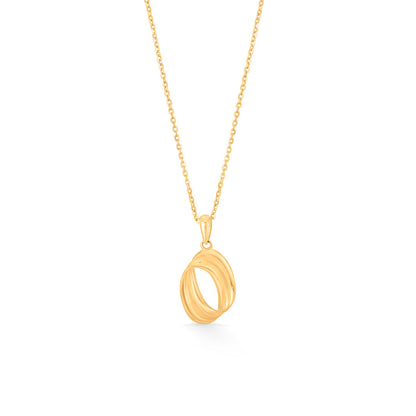 Spiral Orbit Gold Modern Necklace for Women