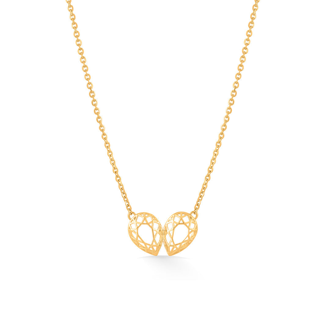 Emerald Bloom Gold Necklace Set for Women