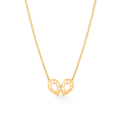 Emerald Bloom Gold Necklace Set for Women