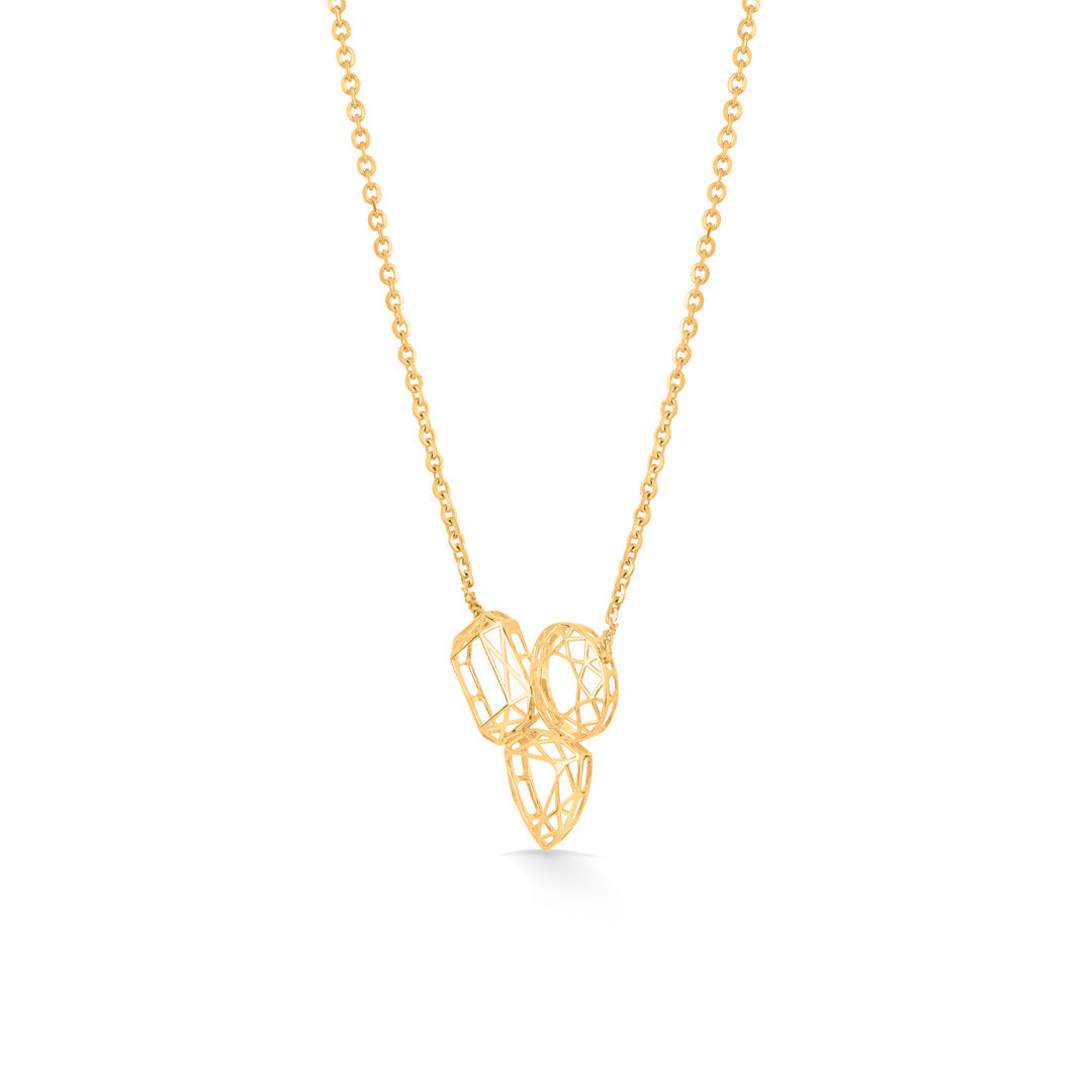 Layered Loops Gold Modern Necklace for Women