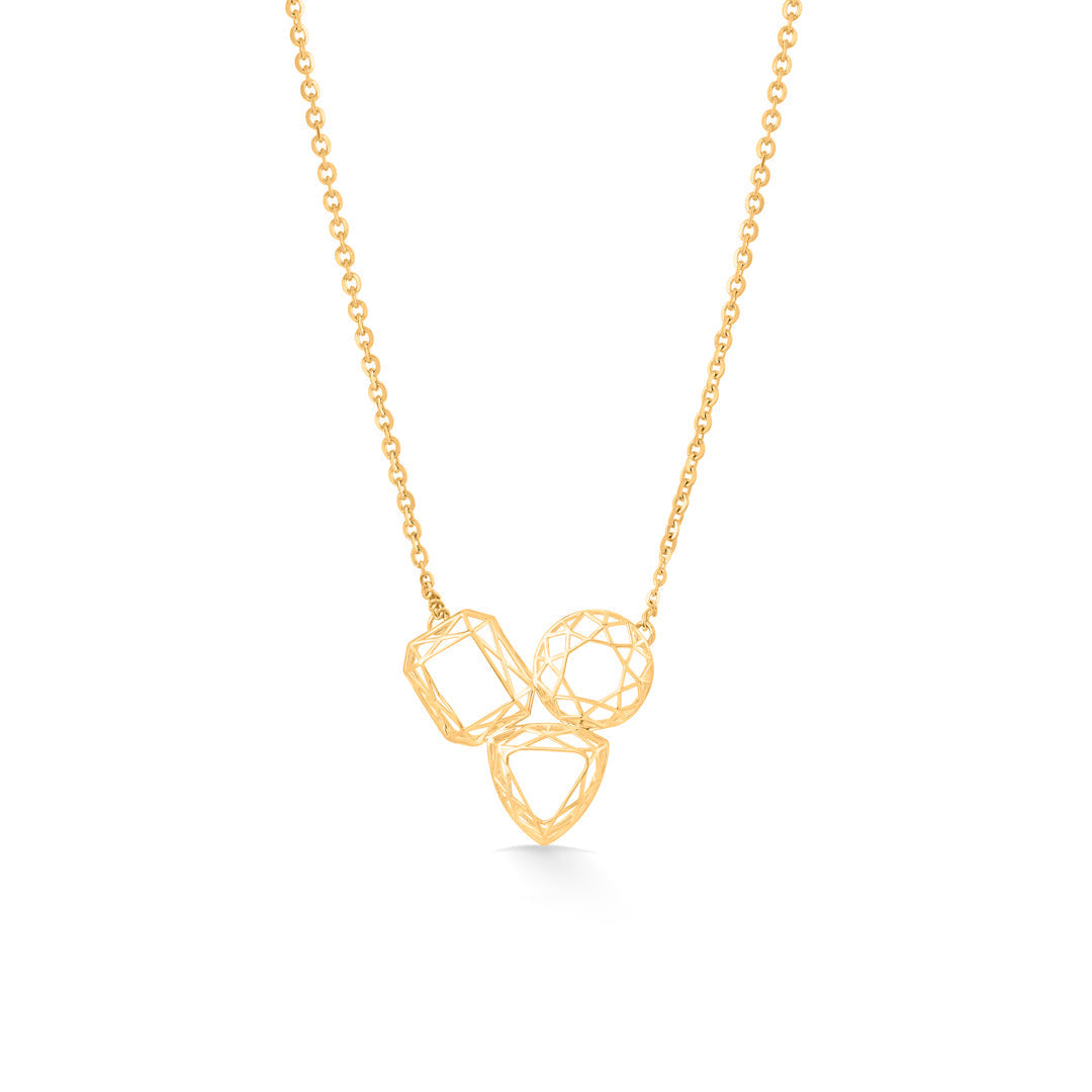 Layered Loops Gold Modern Necklace for Women