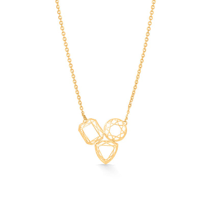 Layered Loops Gold Modern Necklace for Women