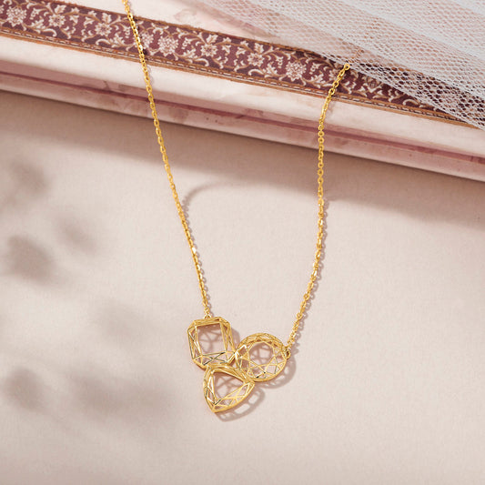 Layered Loops Gold Modern Necklace for Women