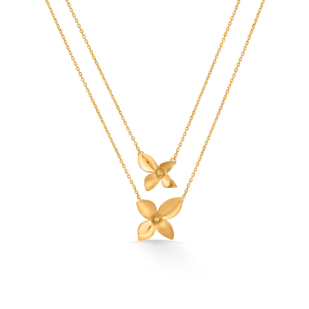 Feather Flight Gold Multi-Layered Necklace for Women