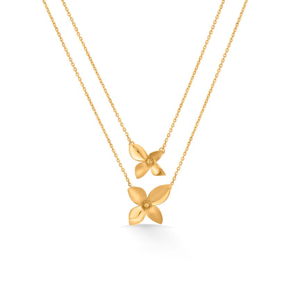 Feather Flight Gold Multi-Layered Necklace for Women